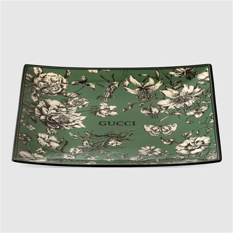 gucci trinket tray|Gucci Flora Sketch print medium trinket tray.